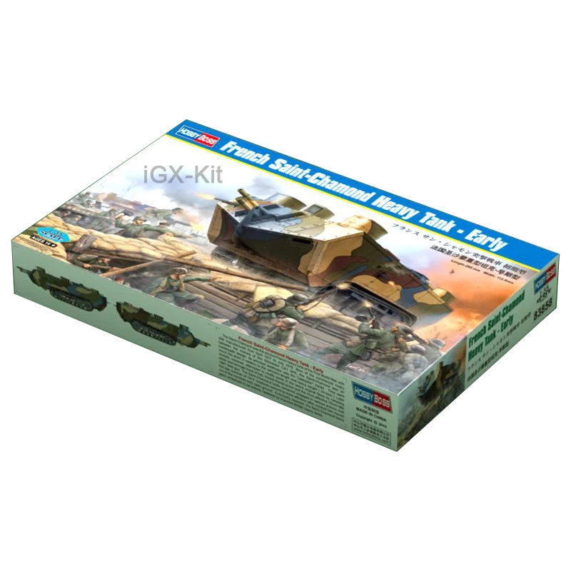 Hobbyboss 83858 1/35 Scale  French Saint Chamond Heavy Tank Early   Vehicle Hobby Craft Toy Plastic Model Building Kit