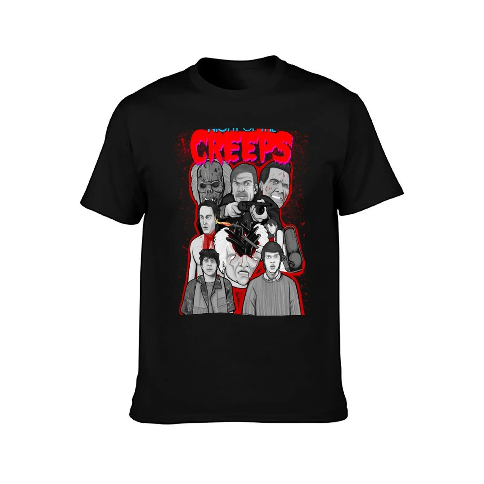 night of the creeps collage T-Shirt Novelty Print Casual Tee Shirt T-Shirt