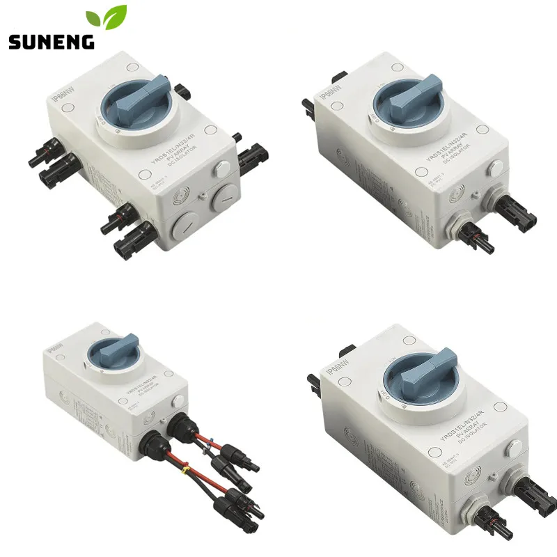 

1200VDC 32A DC Isolator Switch Disconnector IP66 Waterproof Solar Electrical Enclosure With 2 Pairs PV Connectors With TUV CE