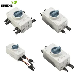 1200VDC 32A DC Isolator Switch Disconnector IP66 Waterproof Solar Electrical Enclosure With 2 Pairs PV Connectors With TUV CE
