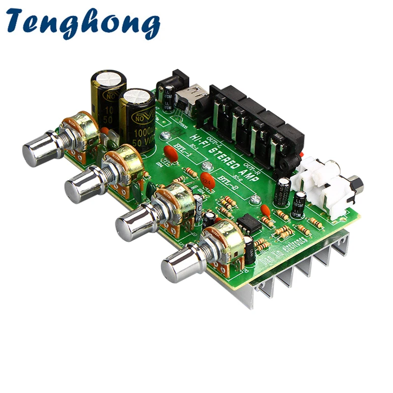 

Плата аудиоусилителя Tenghong TDA7056, 25 Вт*2, стерео, 2.0-канальный усилитель звука, USB-зарядка, автомобильный усилитель, DIY, DC12V