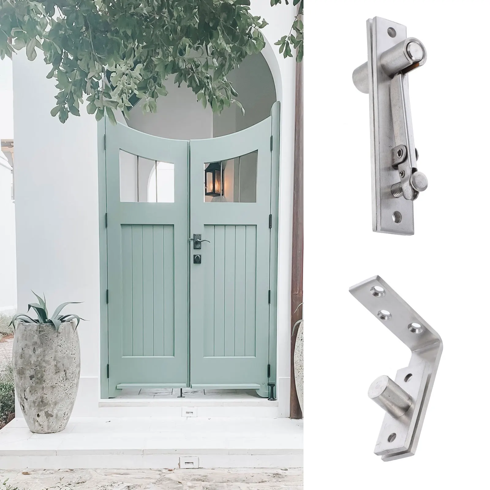 1Set Stainless Steel Rotation Hinge Adjustable Hidden Door Flexibility Strong Load Capacity Floor Supported Long