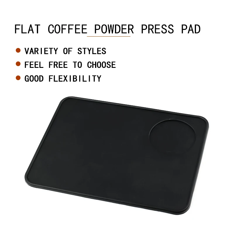 Coffee Tamper Mat Espresso Tamping Mat, Anti-Slip Espresso Tamp Mat Corner Tamping Pad Soft Odorless Holder Pad Black