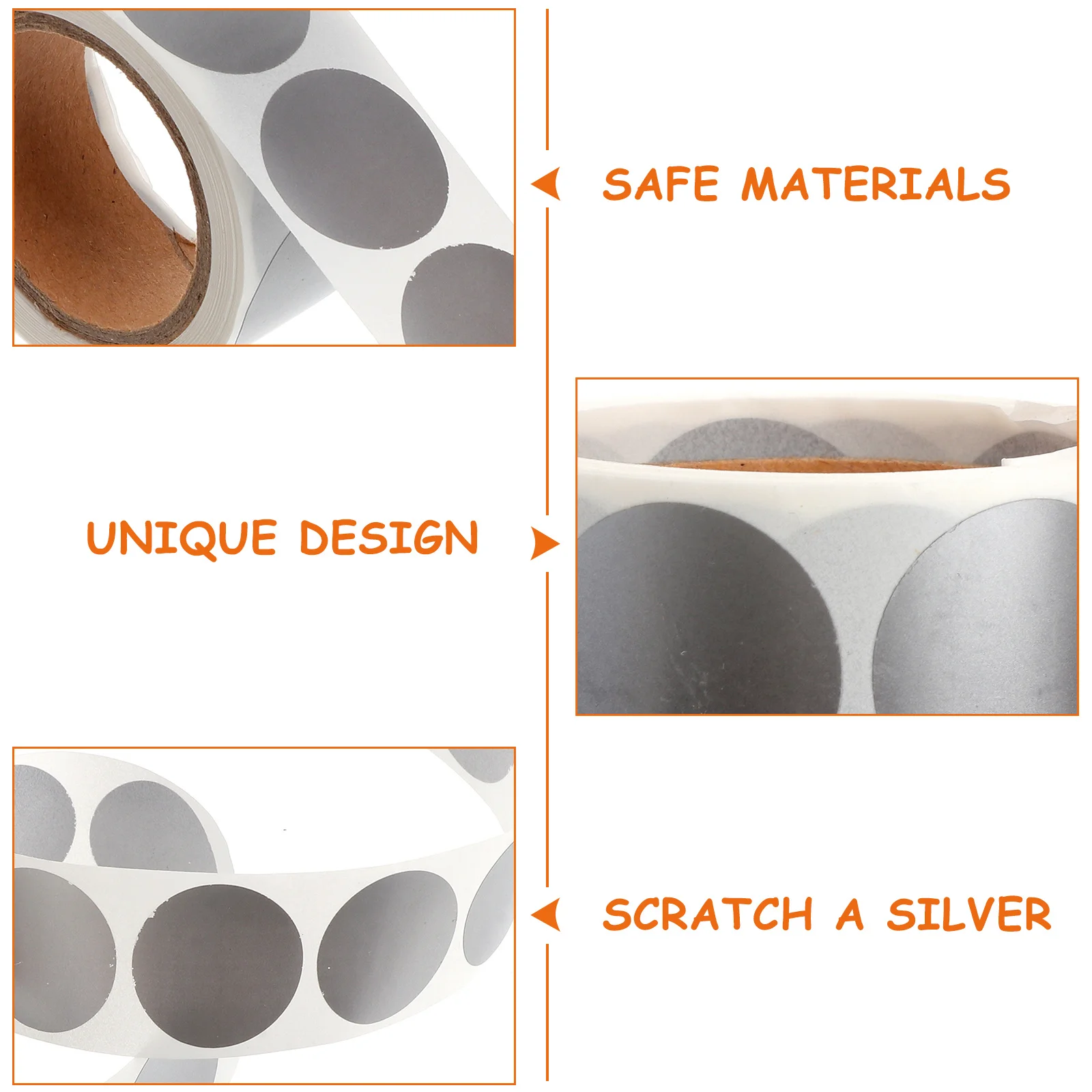 

Adhesive Labels for Gifts Round Bag Stickers PVC Scratch Off Scrapbook Bookmarks Wedding Birthday Decorative Tags Wrapping Paper