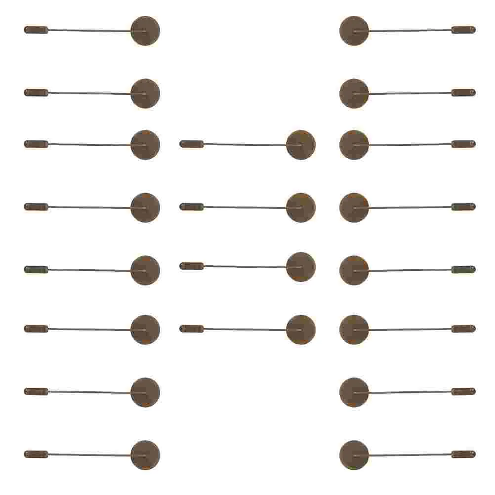 

20 Pcs Tag Long Pin Breastpin DIY Tray Brooch Metal Accessories Base Setting Practical Safety Women's