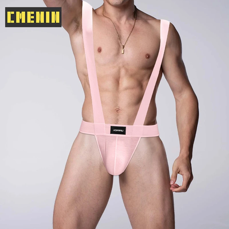 

1 шт., мужское нижнее белье из модала, сексуальные мужские трусы с высоким вырезом на подтяжках, трусики-бикини с бандажом, дышащие мужские трусы, трусы