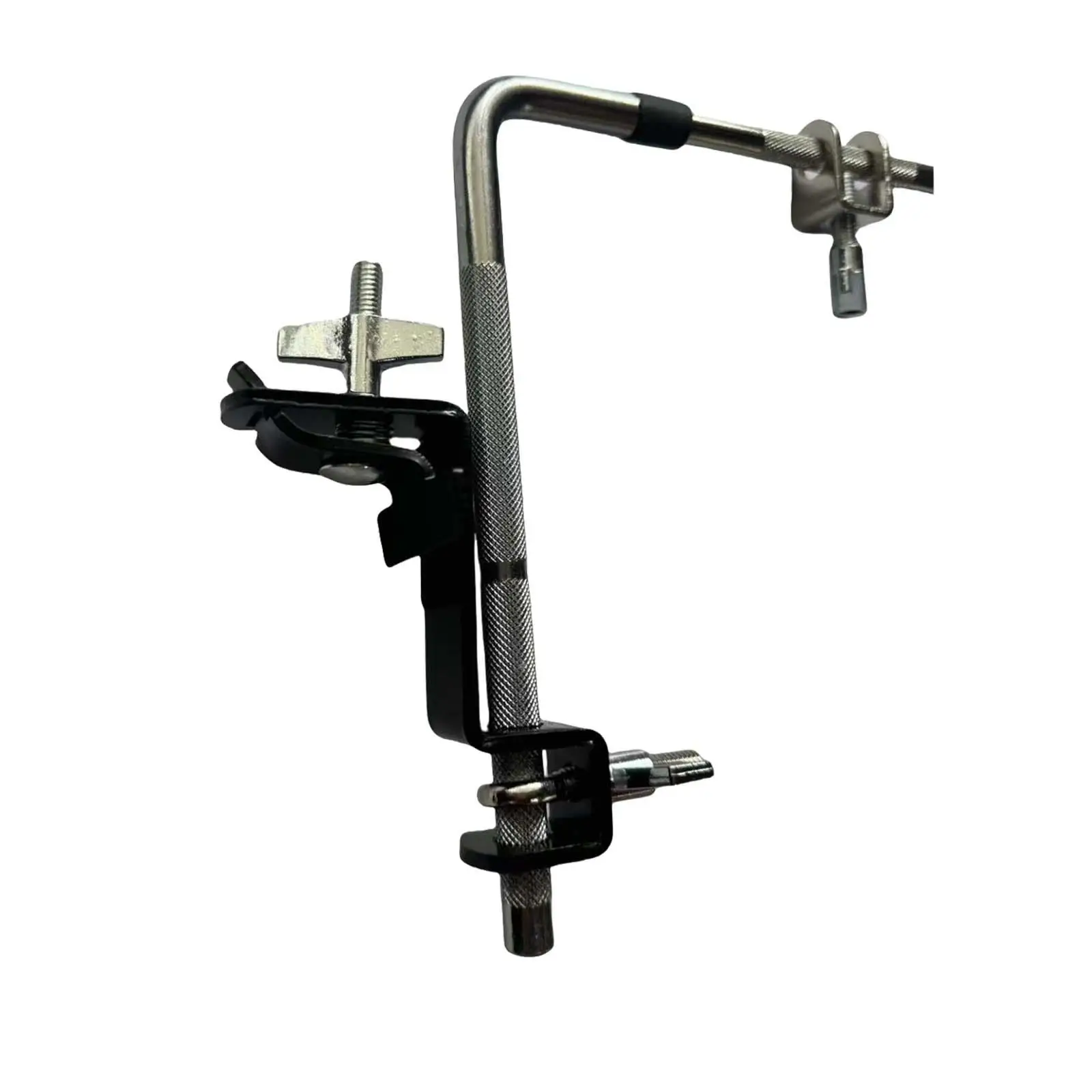 

Drum Cowbell Clamp Hardware Support L Shape Percussion Accessory Cymbal Arm with Clamp for Drummer Splash Cymbals Drum