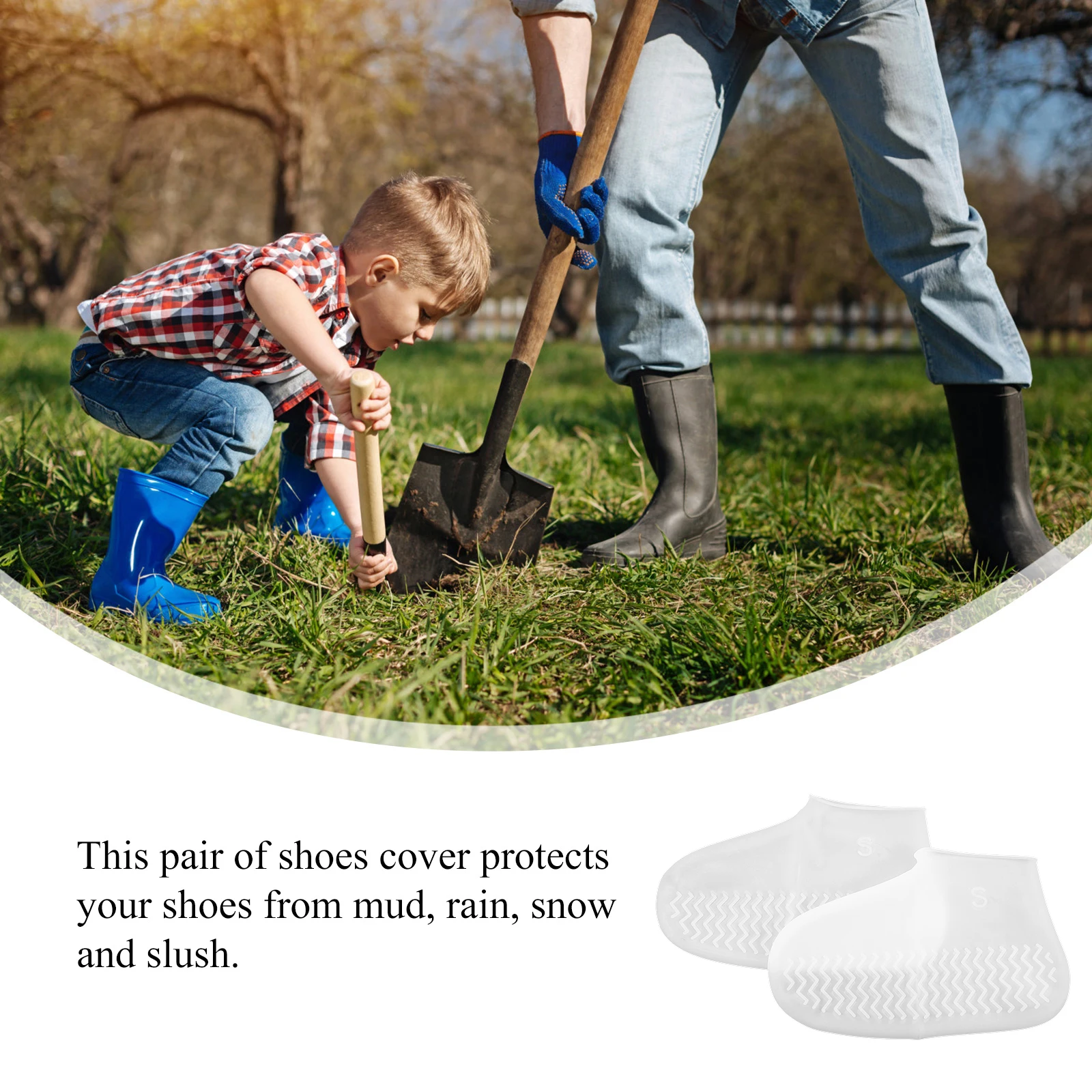 

Waterproof Shoe Cover Rain Anti Slip Covers Rainproof Shoes Coversilicon Foldable Child