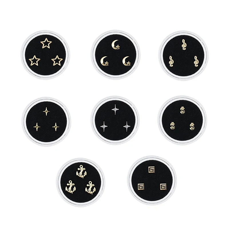 3 pièces/boîte, bijoux dentaires en cristal, ornements en diamant, bijoux pour les dents, DIY, formes variées 1