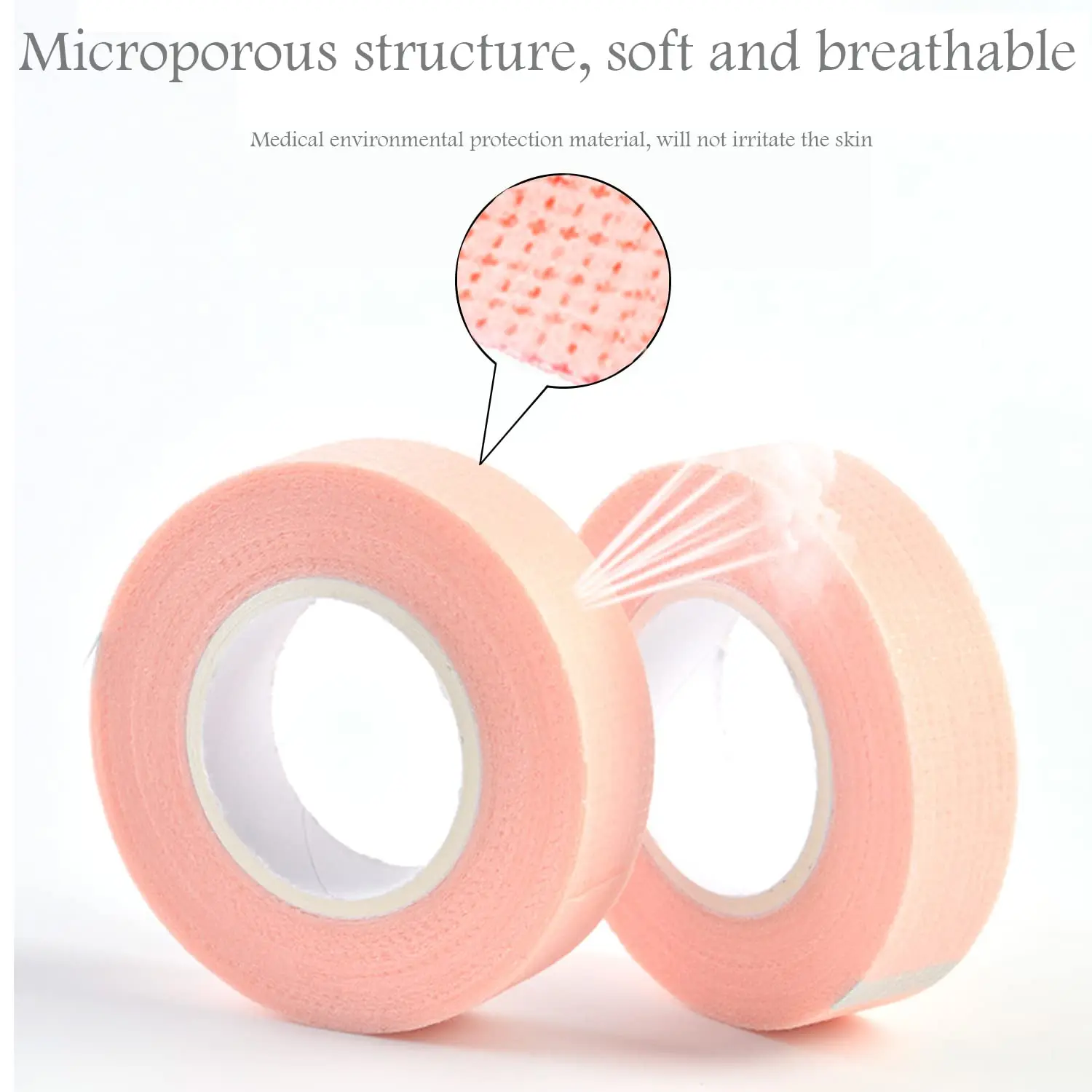 6 Rolls Eyelash Tape,Adhesive Fabric Eyelash Extension Tape,Breathable Micropore Fabric Tape for Eyelash Extension Supplies