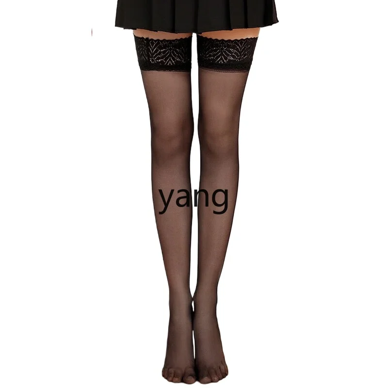 CX high tube summer ultra-thin non-slip silicone half-cut to thigh knee socks