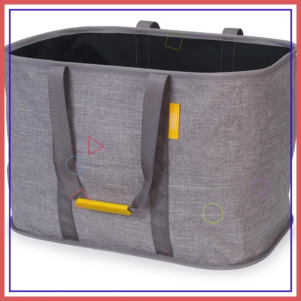 

Collapsible 55L Laundry Basket Bag, Durable Moisture-Resistant Fabric, Foldable Storage for Home Use