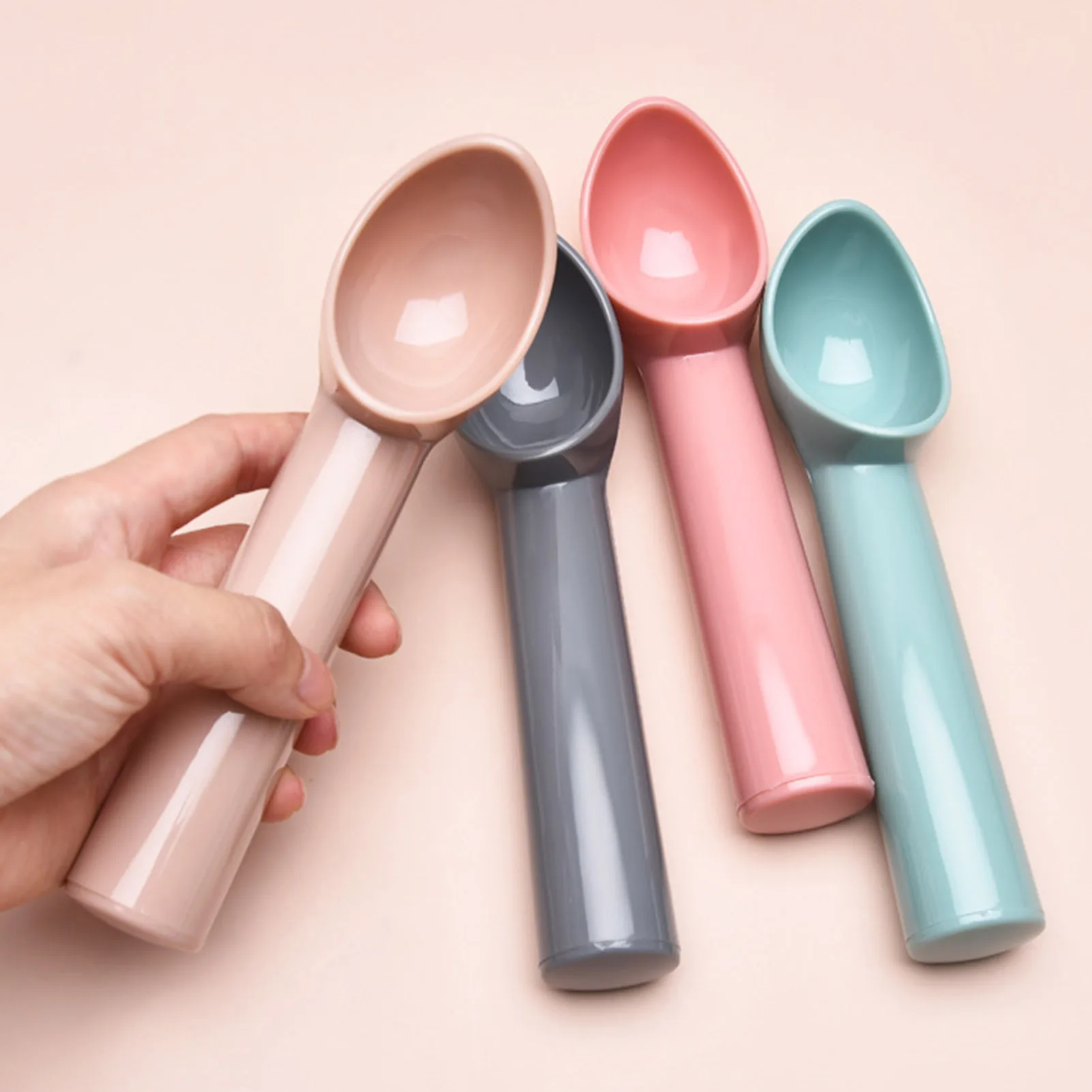 Fruit Digger Ice Cream Scoop Anti-freeze Sorbet Spoon with Grip Handle for Frozen Yogurt Cookie Cupcake