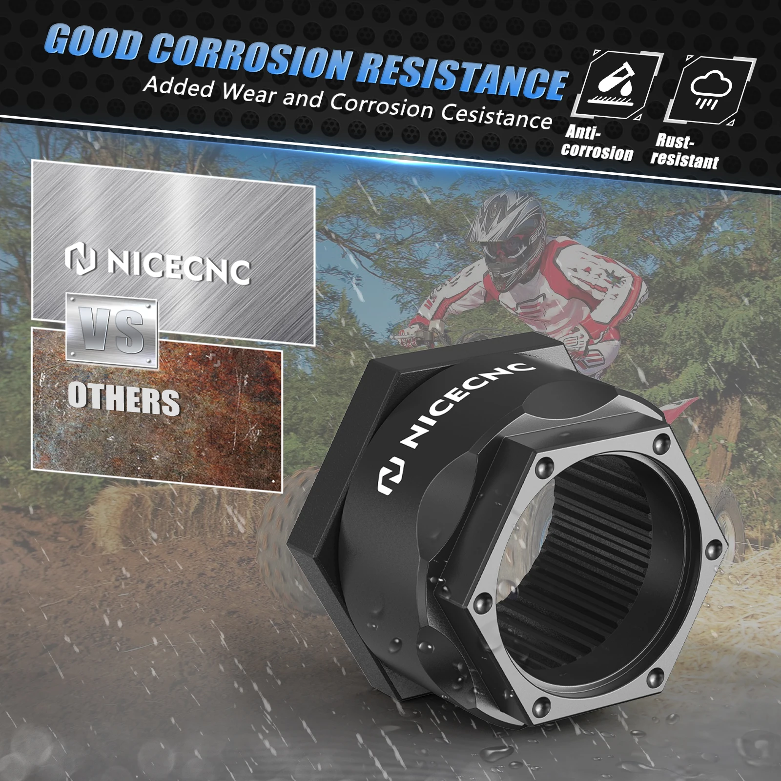 NICECNC für Honda TRX450R 2006–2009 ATV Hinterachs-Sicherungsmutter-Baugruppe Sportrax 300 TRX250X TRX300X TRX400 TRX450ER FourTrax ATC – Detail 14