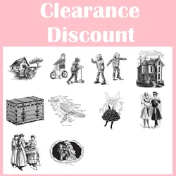 Clearance Price Reduction Stamps Retro Mother Castle Learning Child House Stamp Crafts Card Scrapbooking NO Christmas Dies