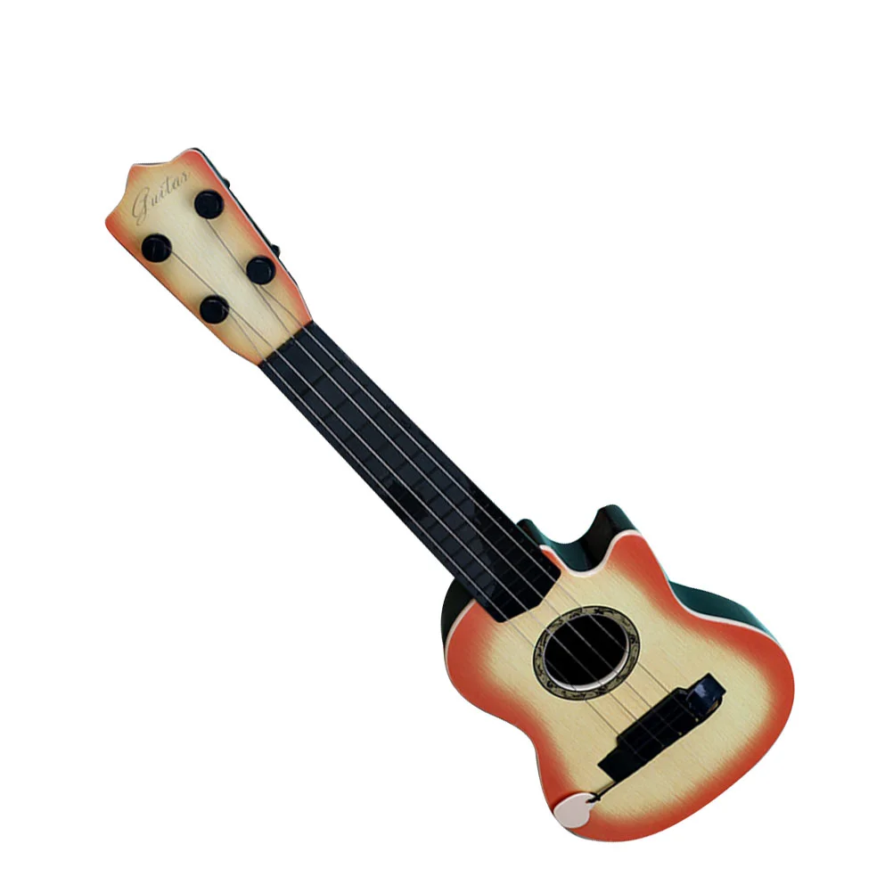 Guitarra de simulación para principiantes, instrumento Musical de juguete, ukelele simulado para niños, aprendizaje temprano, plástico, niños pequeños