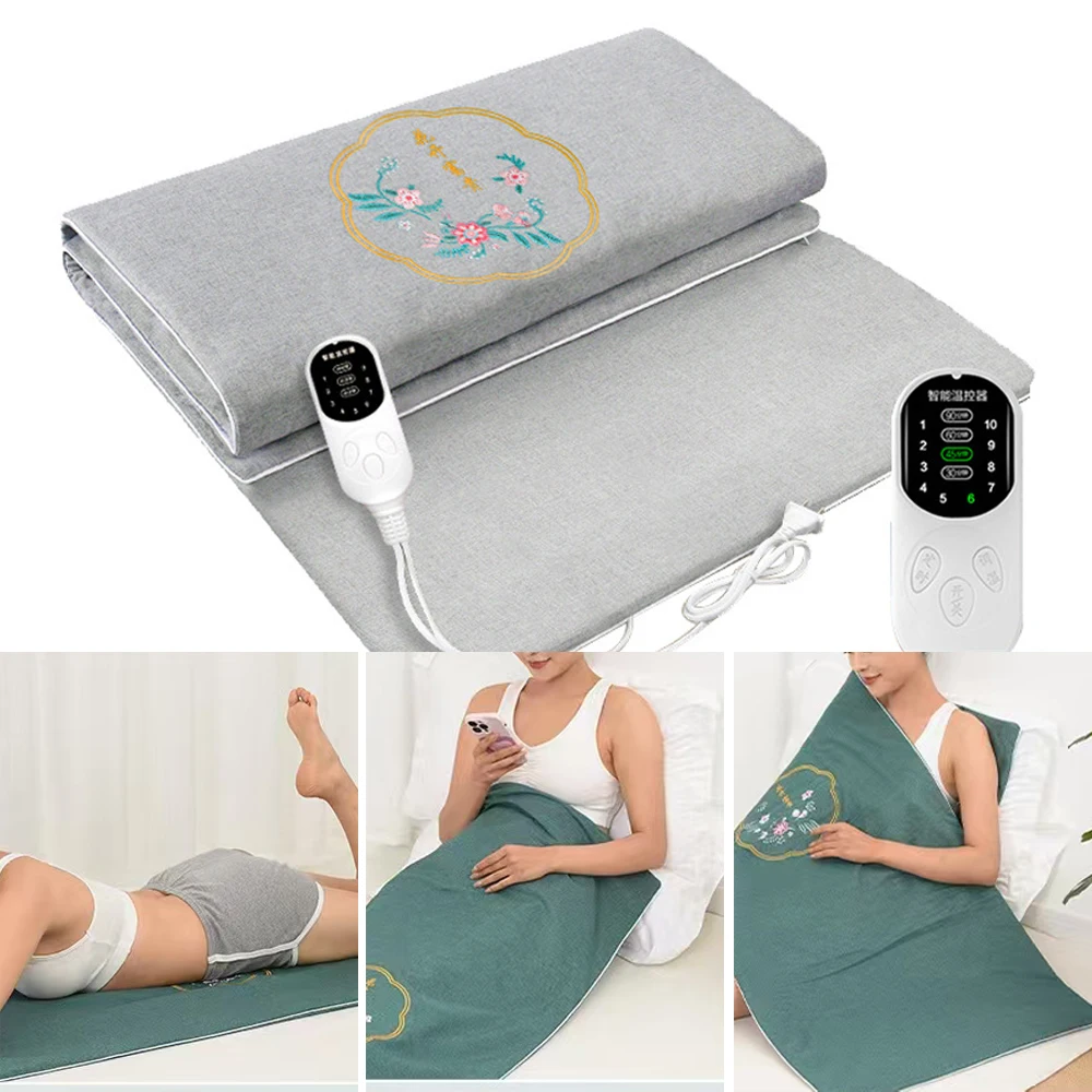 

Electric Moxibustion Heating Pads for Back Neck Shoulder Home Sofa Office Desktop Winter Warm Blanket Timing Auto-Off Machine