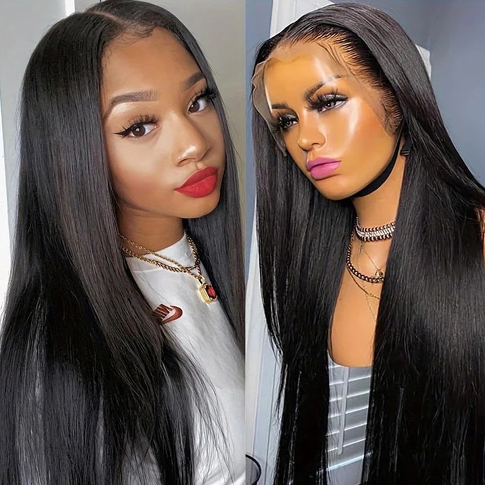 مستقيم 13*5*2 T جزء الدانتيل خصلات الشعر المستعار الإنسان للنساء السود البرازيلي ريمي حريري مستقيم شعر بشري شفاف الدانتيل الجبهة الباروكات