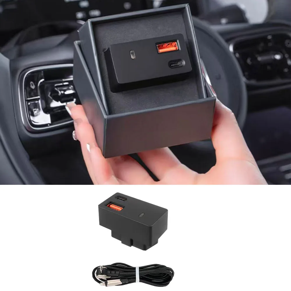 

Подходит для ZEEKR 9X 2025 2026, автомобильное зарядное устройство OBD, расширительная док-станция, кабель для передачи данных 1/2, быстрая зарядка, автомобильные принадлежности