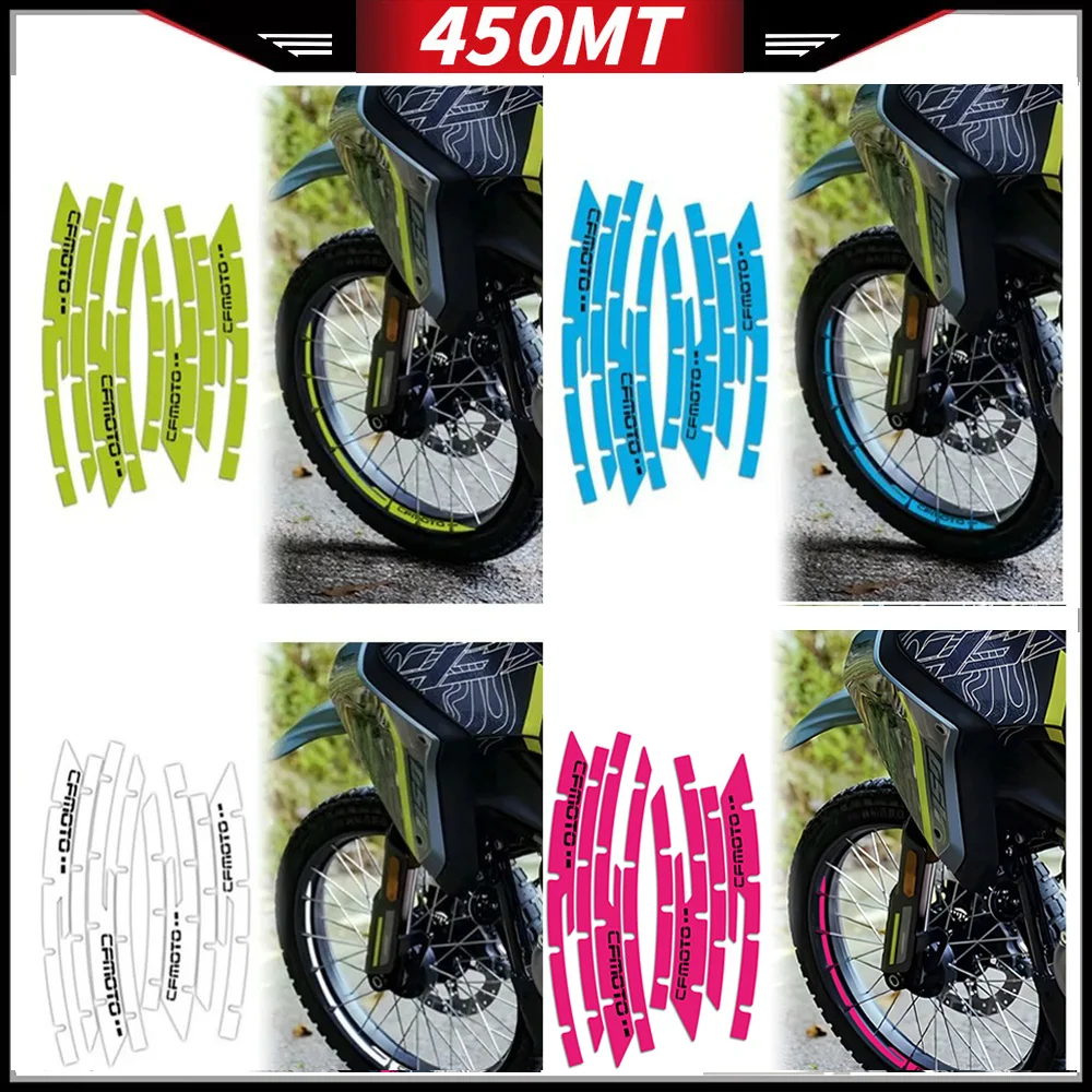 

For CFMOTO 450MT Wheel Stickers Rim Motorcycle Accessories Protector liseret Reflective FT Decal CF MOTO MOTOS MT450 MT 450 2024