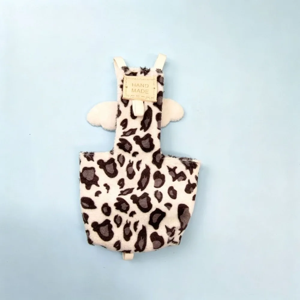 New Soft Warm Plushie Parrot Diaper Leopard Print Keep Birds Clean Parrot Flight Suit Colorful Pet Bird Apron Daily Wear