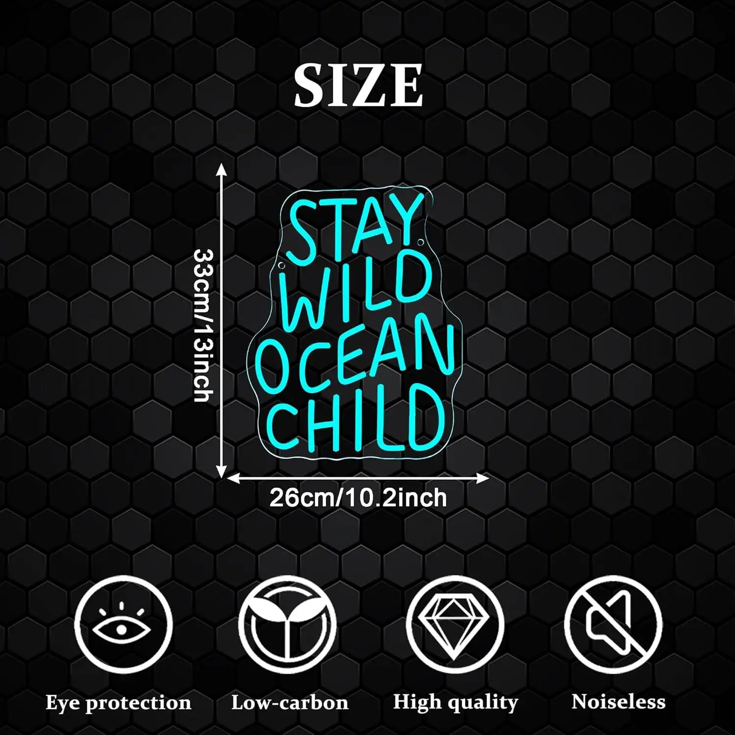 Stay Wild Ocean Child Neon Sign USB Dimmable LED Light for Kids Bedroom Baby Playroom Nursery Surf Themed Wall Art Decor Gifts view 3