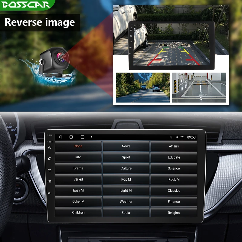 

BOSSCAR Android 2Din Car Radio Carplay QLED Universal Touchscreen 7‘’9‘’10‘’HD FM GPS Multimedia Player BT WIFI Auto Autoradio