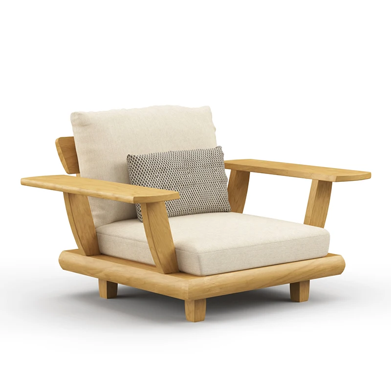 خشب الساج أريكة فناء الخوص الحديثة الراقية الروطان مطعم الألومنيوم فندق نموذج بركة فاخرة أثاث خارجي حديقة مجموعة #6