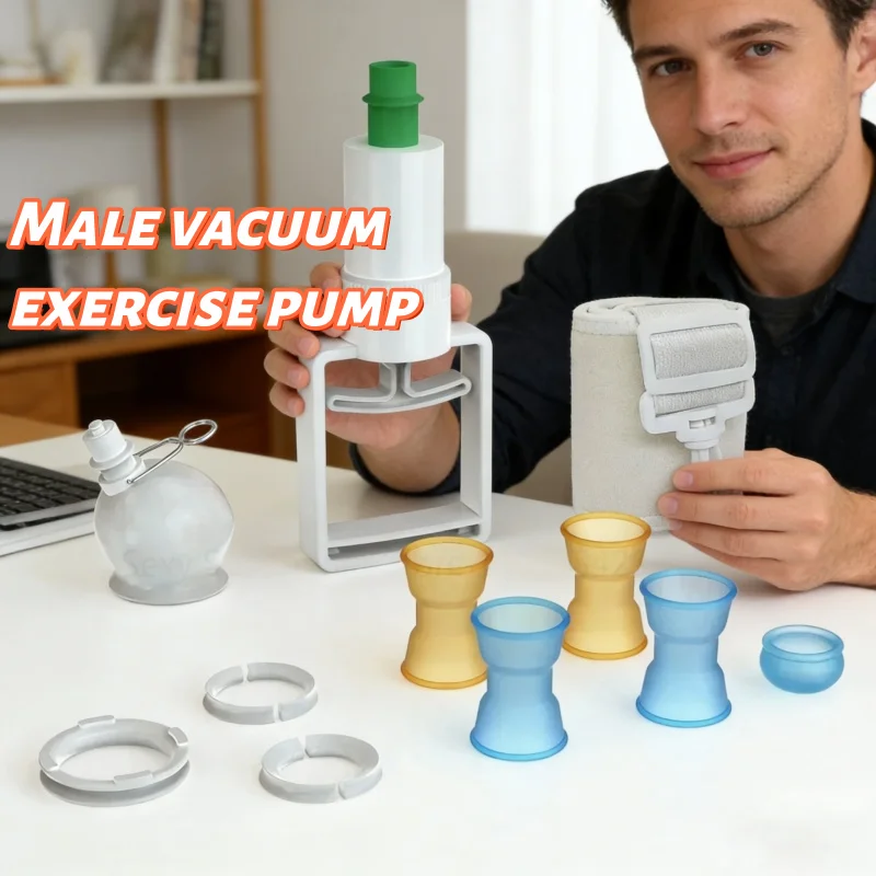 Physical Vacuum Muscle Trainer Men's Product Vacuum Pump Pull Rod Manual Vacuum Cup Portable and Easy To Operate for Home Use