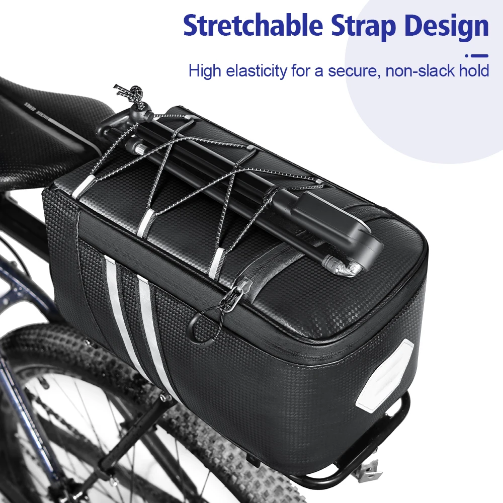 NEWBOLER Fahrrad-Gepäckträgertasche 10L Fahrrad-Hecktasche Wasserabweisende Fahrrad-Gepäckträgertasche Fahrrad-Rücksitztasche Radfahren Bikepacking – Detail 7