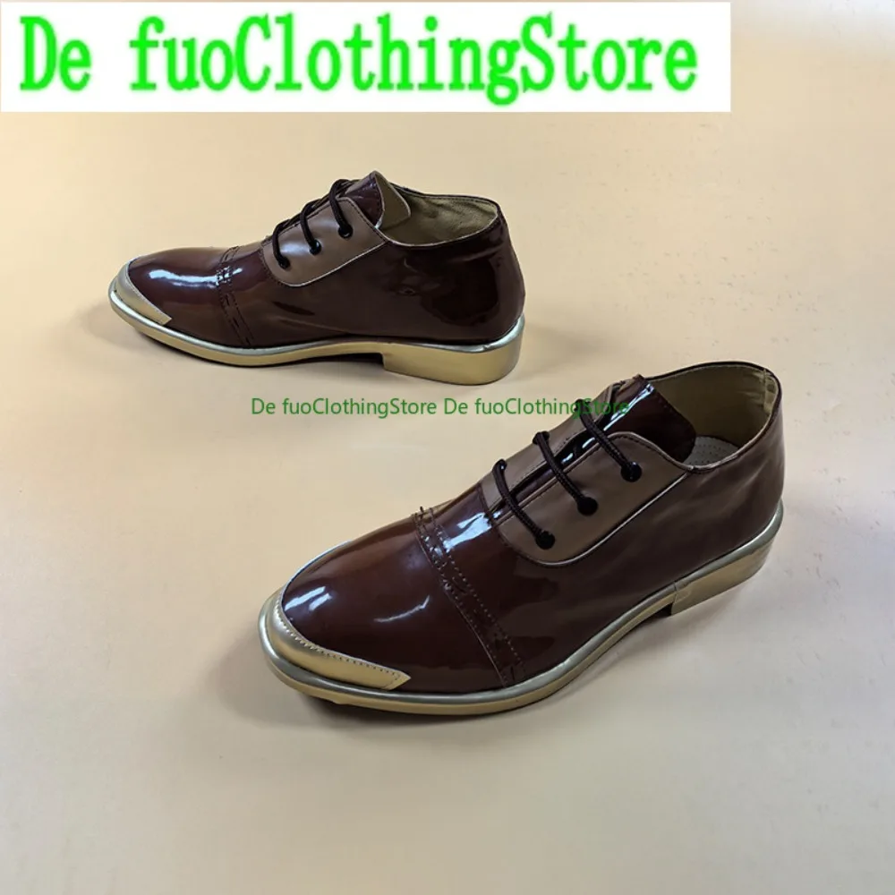 รองเท้าคอสเพลย์ DefuoClothing Identity V Prospector Gambler Skin รองเท้าสำหรับเล่นบทบาทสมมติในอนิเมะและเกม รองเท้าบูทสำหรับงานปาร์ตี้ฮาโลวีน