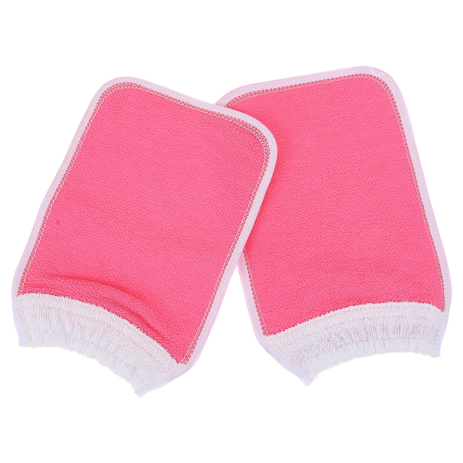 2 Pcs Bath Gloves Body Cleaning Towels Frosted Shower Mitts Plant Fibres Man Scrubber