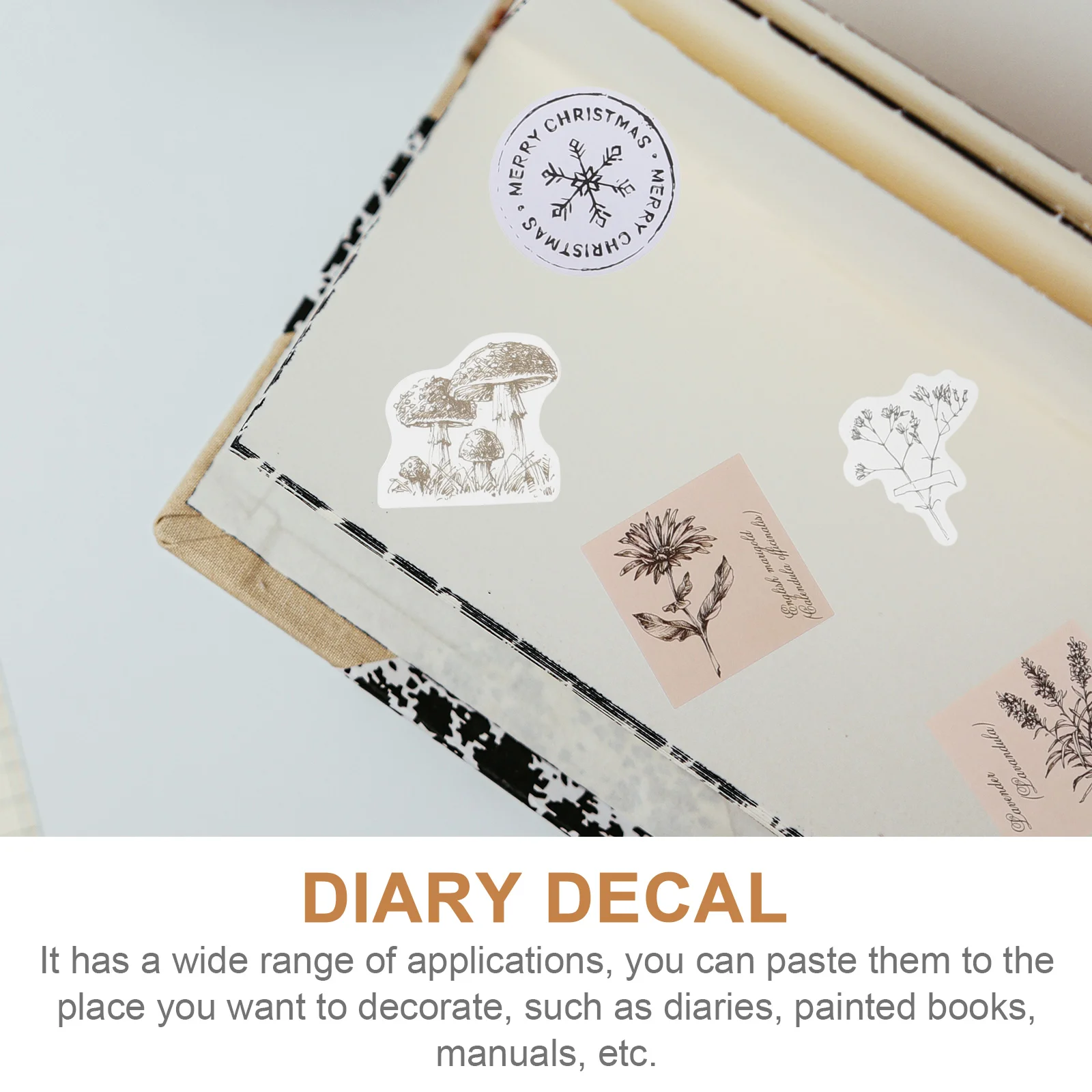 2 Sets DIY Hand Account Stickers Practical Decorative Craft Scrapbook Decal Paper Creative