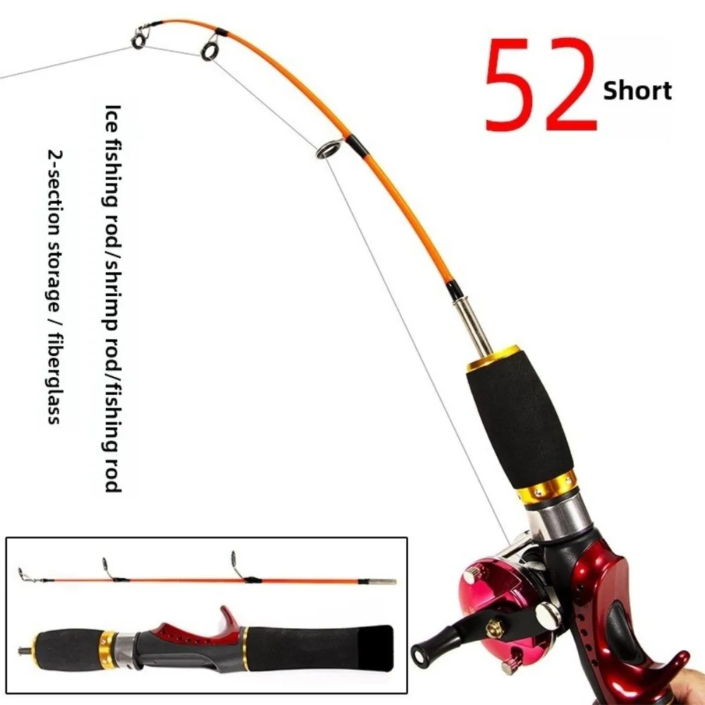 High Strength Mini Pocket Fishing Rod Comfortable Grip Pocket Design Ice Fishing Rod Mini Size Winter Use Beginner Fishing Rod