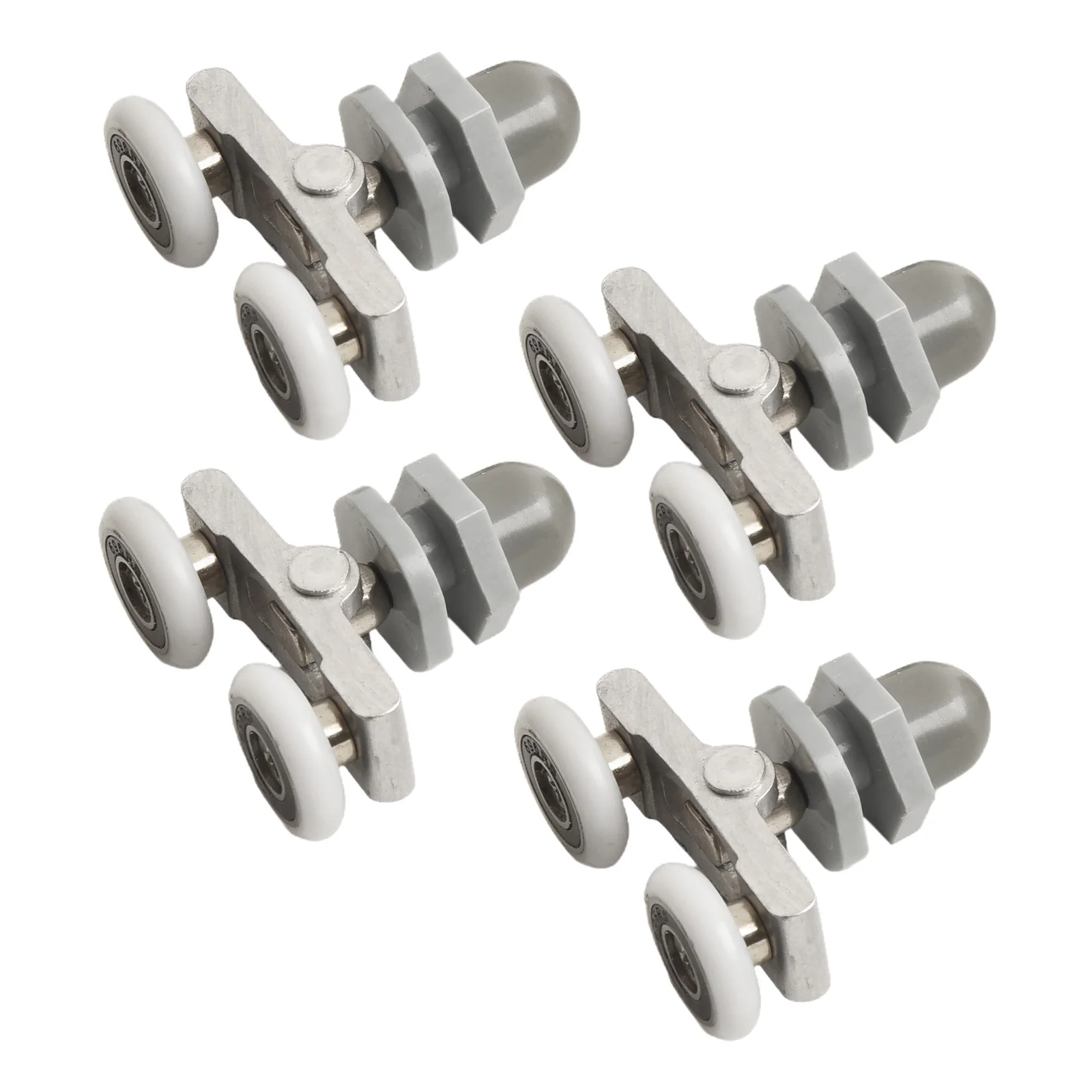 Wheels Shower Door Rollers Sliders Tool Twin Bottom Wear-Resistant 19/23/25/27mm Dia 4pcs Bathroom Replacement