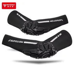 MOTOWOLF Motocross Elbow Protector BMX DH ATV Motorcyclist Equipment Summer Motorcycle Elbow Pads Mtb Cycling Elbow Protection