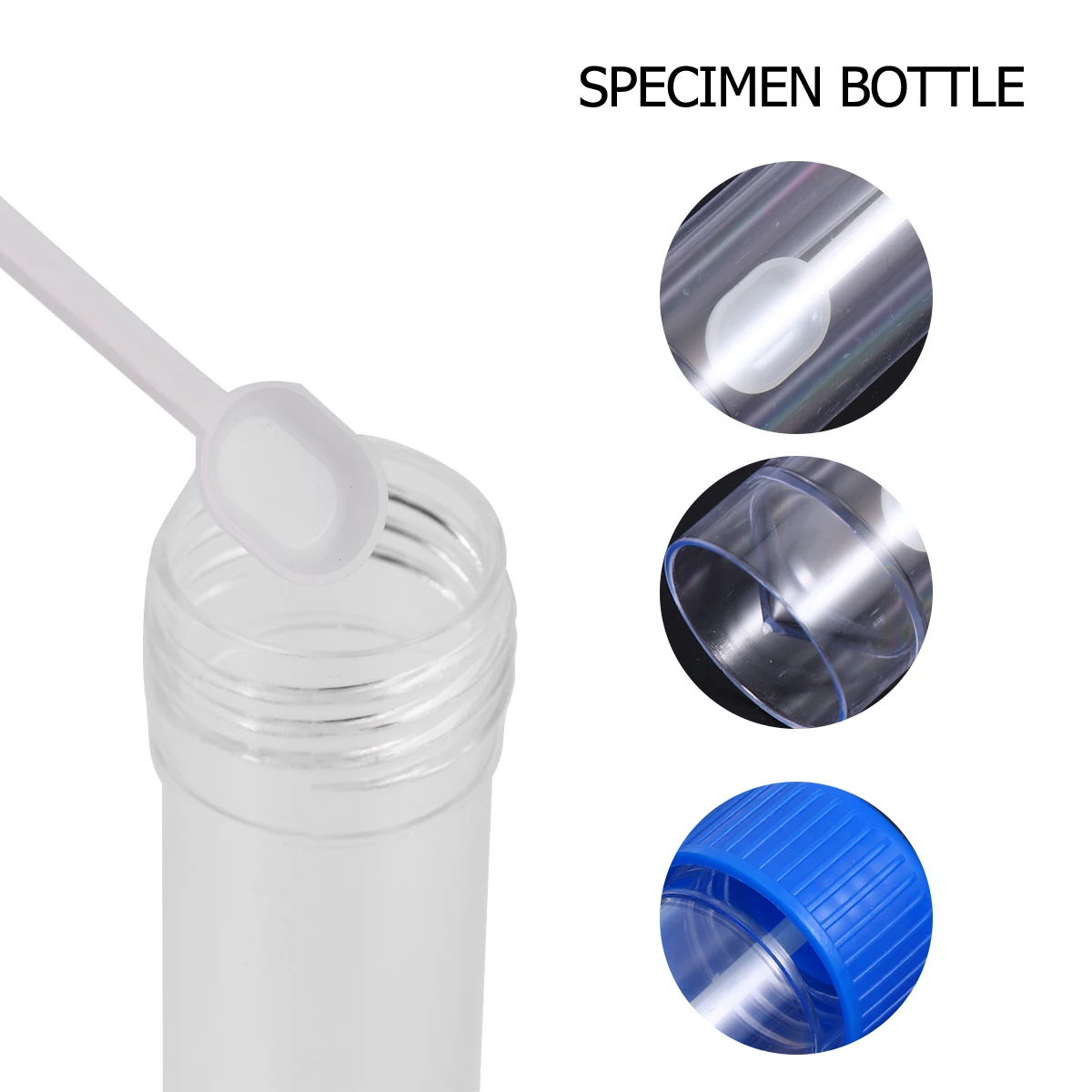 

10pcs PP Material Sampling Cup Stool Container Test Tubes Specimen Bottle Cap Lightweight Storage Solution