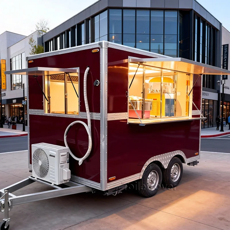 

Commercial Trend Small Food Truck Waffle Crepe Dessert Pancake Donut 10 Ft Food Trailer with Full Kitchen