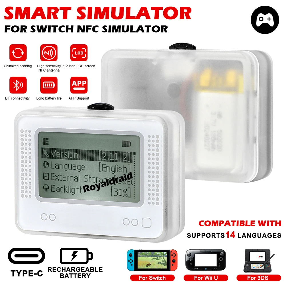 Emulatore NFC Allmiibo Per Nintendo Switch, Simulatore Amiibo Pixl, Ricambio Bluetooth