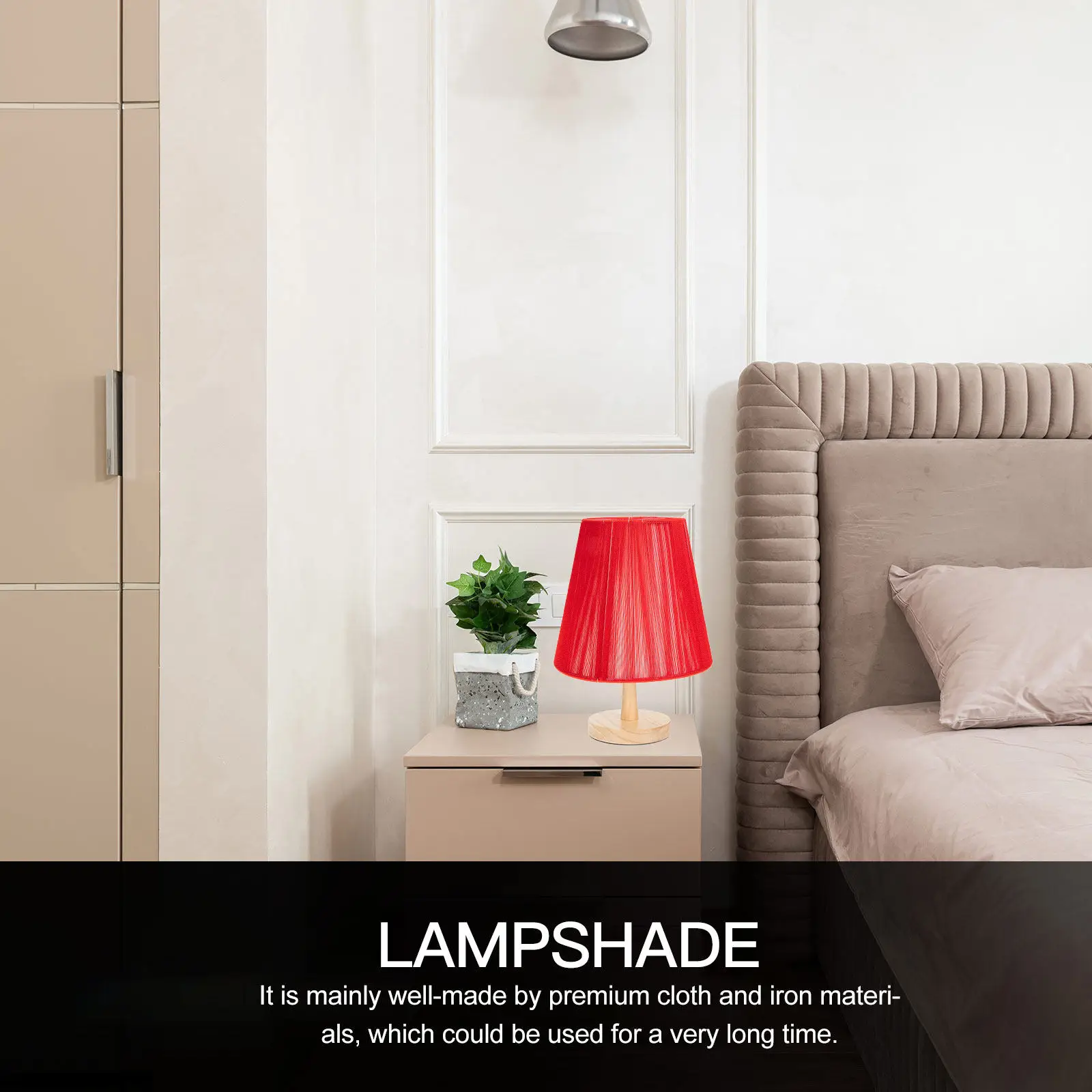 

Тканевый абажур для потолочного светильника, простой и элегантный, мягкий светозащитный экран для гостиной, столовой, спальни