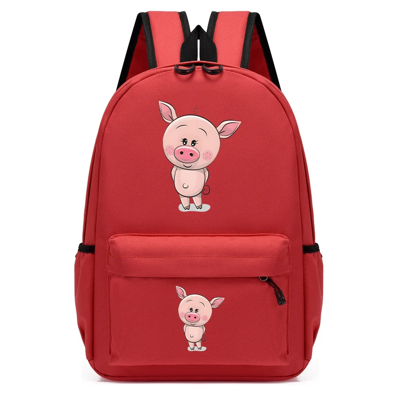 Kids School Bag Cute Cartoon Pig Print School Backpack Students Cartoon School Bag Anime Bookbag Kindergarten Bagpack