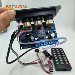 SOTAMIA Bluetooth 5.0 Power Amplifier Audio Board 2.1 Subwoofer Amplifier Speaker Sound Amplificador 2x25W+50W With Panel