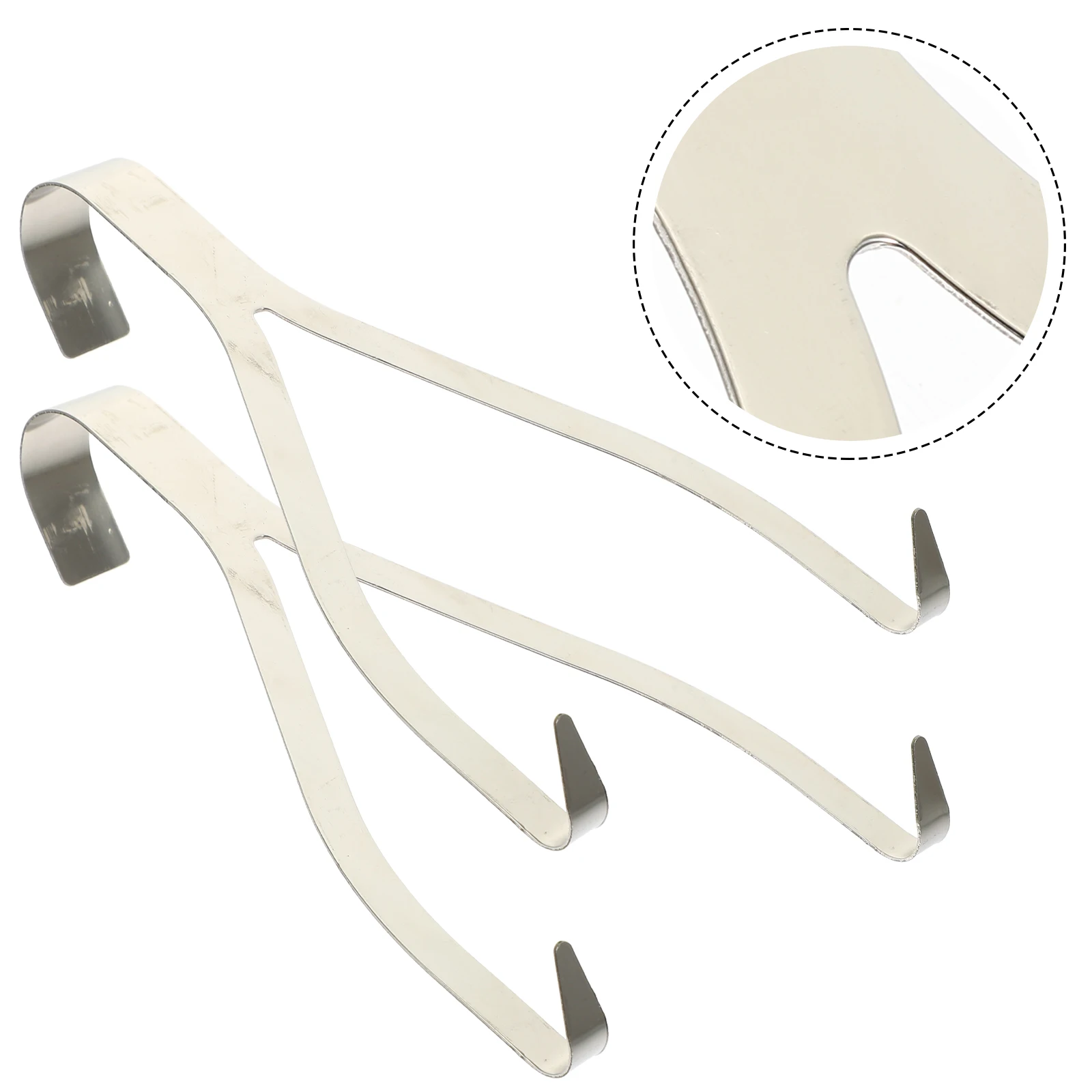 

2pcs Stainless Steel Roast Meat Hooks Heavy Duty Kitchen Bbq Tools For Chicken Duck Bacon Sausage Dried Fish Roast Beef