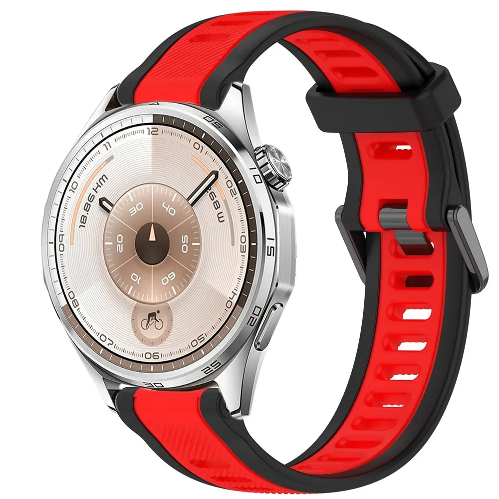 22/20/18 مللي متر سيليكون حزام لساعة هواوي GT6/GT5/GT4 46 مللي متر 41 مللي متر GT6Pro 46 مللي متر نغمتين تنفس الفرقة سامسونج ساعة 7 6 5 4 حزام