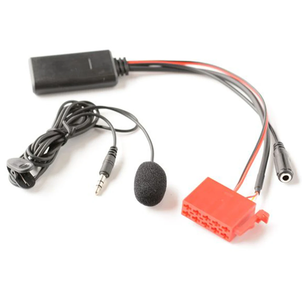 Samochodowy bluetooth bezprzewodowy Adapter do mikrofonu Stereo AUX w muzyce dla Mercedes W124 W140 W202 W210 R129 BE2210 BE1650