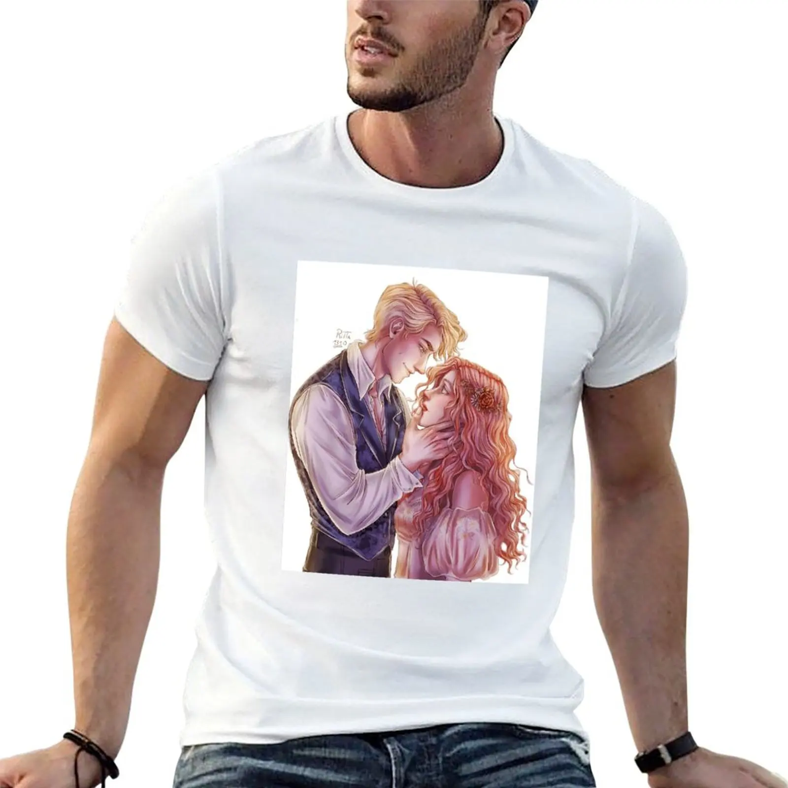 Jacks and evangeline T-Shirt t shirts for man graphic funny man t shirts graphic man t shirt cotton T-shirt