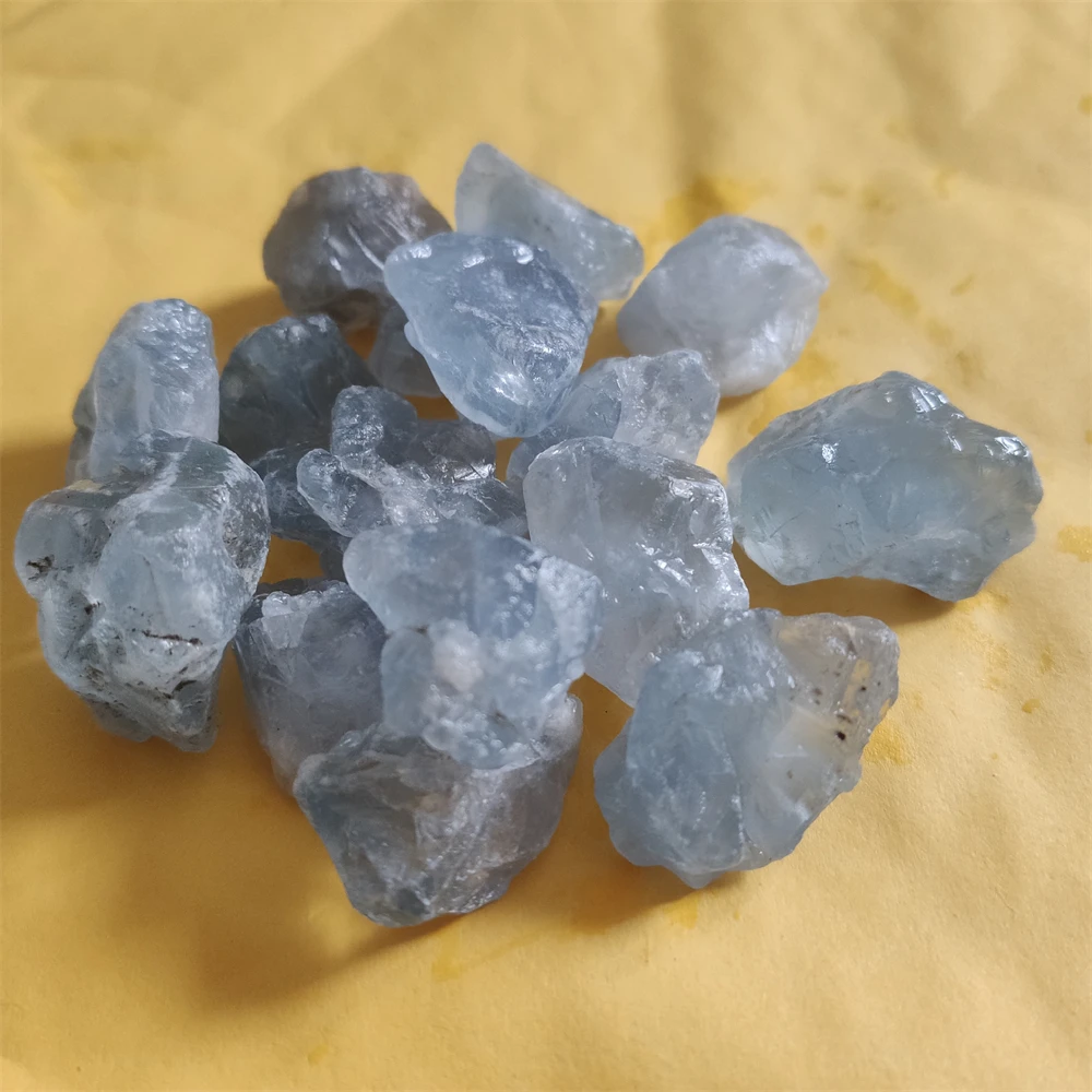 Natural Blue Celestite Quartz Crystal Raw Stone Beautiful Healing Mineral Specimen Home Decoration Stone Crafts Ornament