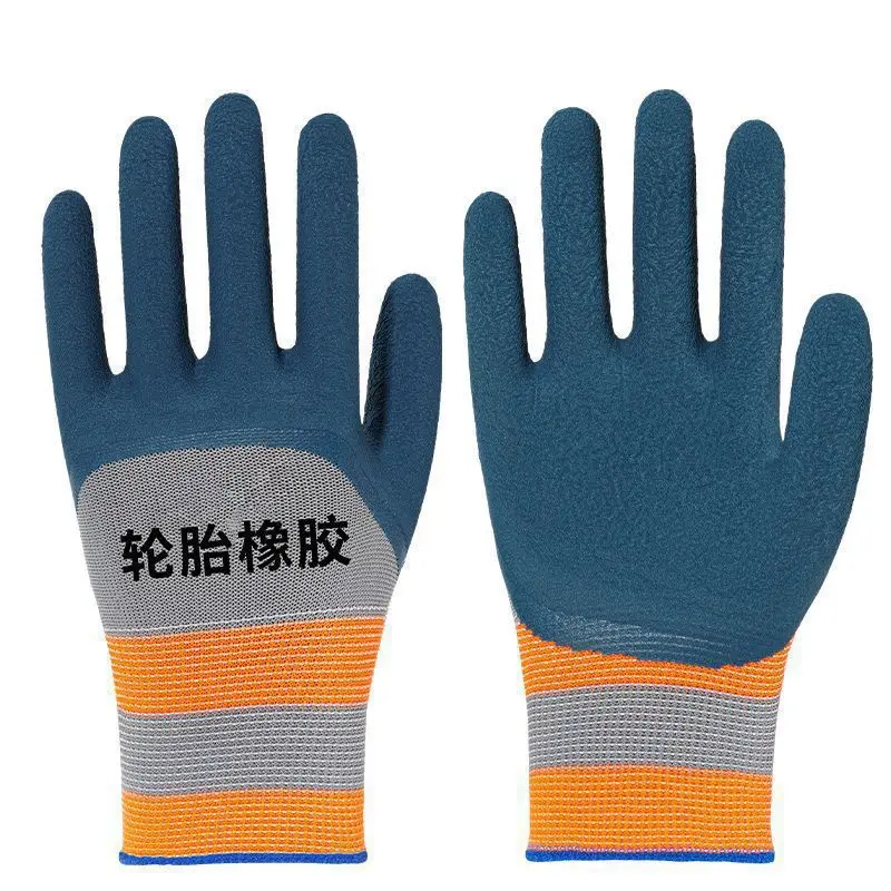 ارتداء قفازات مقاومة وسميكة للتعامل مع مواقع البناء، واللاتكس المضاد للانزلاق، والإطارات القابلة للتنفس، والقفازات المطاطية