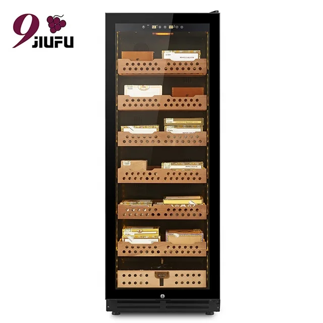 

Cedar Wood Shelf Single Zone Cigar Humidor Refrigerator Cigar Cabinet