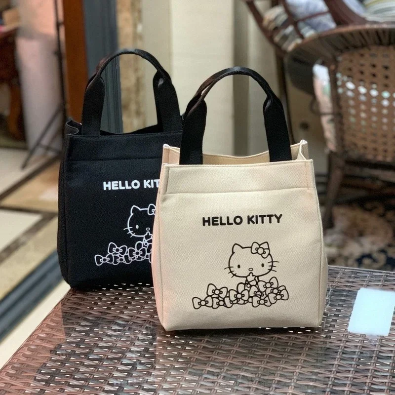 Sanrio Hello Kitty Tragbare Kosmetiktasche Make-up-Tasche Kulturbeutel Damen Make-up-Geldbörse Lunchbox Tasche Kawaii Handtasche Organizer Bentoy